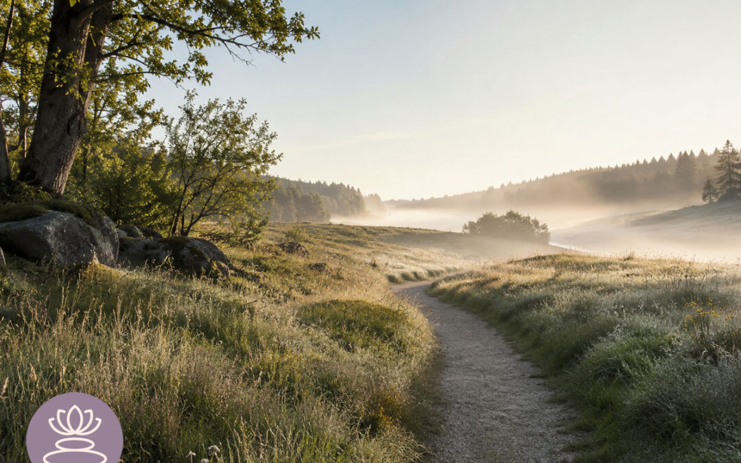 Beruhigende Landschaft mit Morgennebel als Symbolbild für Neurosystemische Integration